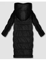 Černá dlouhá lehce zateplená dámská bunda S'West (B8509-1) Černá dlouhá lehce zateplená dámská bunda S'West (B8509-1)