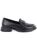 Dámské kožené polobotky black model 22060121 - VINCEZA Dámské kožené polobotky black model 22060121 - VINCEZA