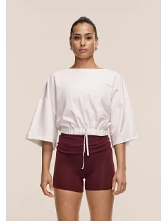 Dámské tričko CASALL Heavy Cotton Crop Tee, bílá barva