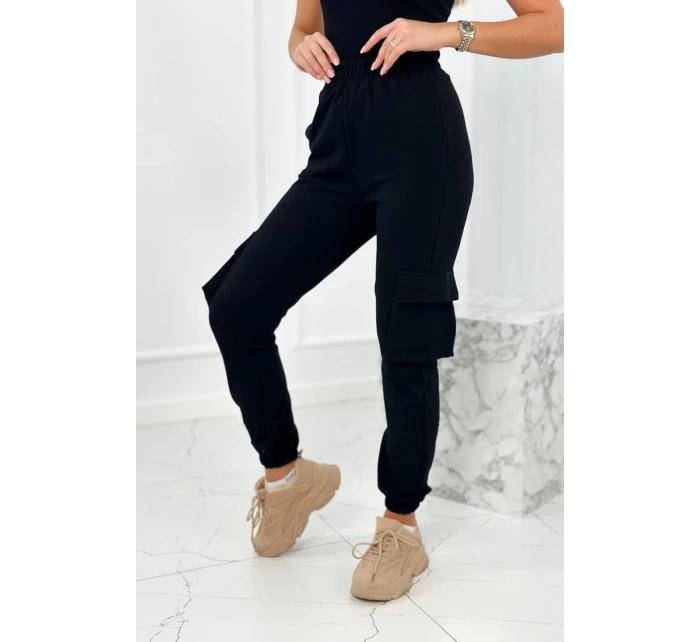 Set 3 v 1 mikina + top + kalhoty černý