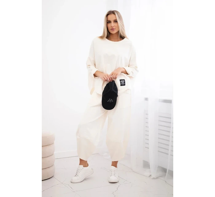 Souprava Punto Milano Winter tepláky + kalhot světle béžová Souprava Punto Milano Winter tepláky + kalhot světle béžová