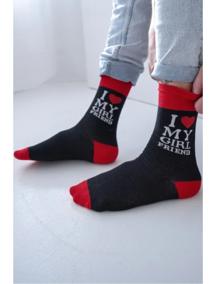 Pánské ponožky s nápisem I LOVE MY model 21875927 Černé - Milena
