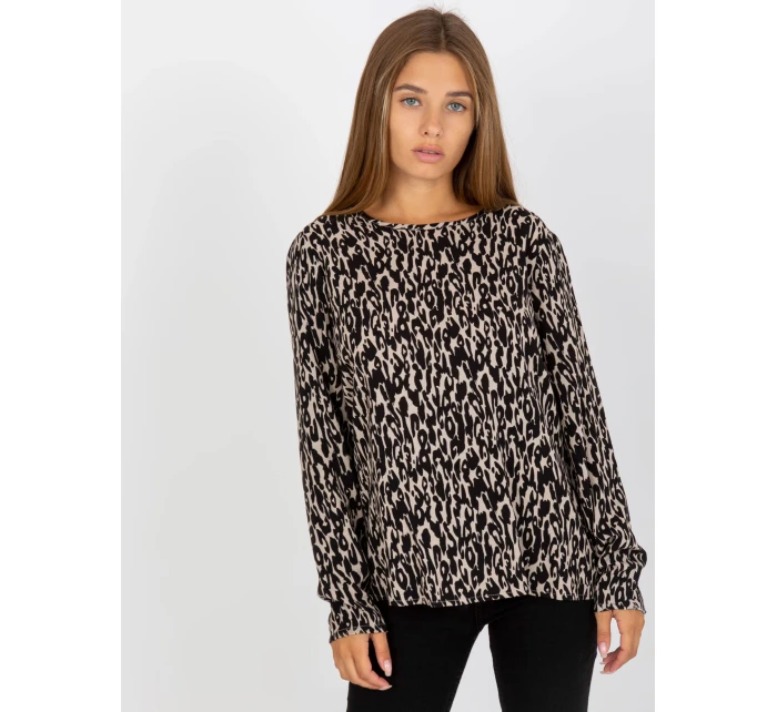 Halenka D73771M10971AEN černá a béžová Halenka D73771M10971AEN černá a béžová