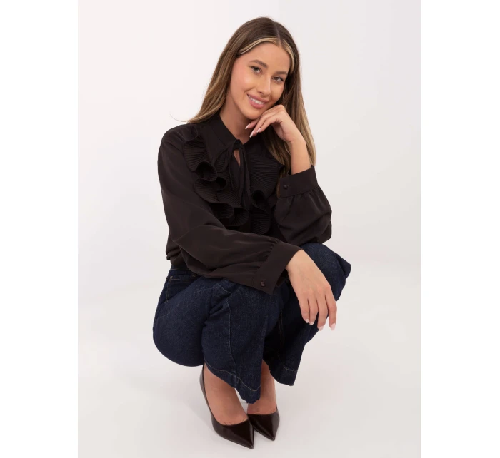 Koszula IT KS model 21786378 ciemny brązowy - FPrice Koszula IT KS model 21786378 ciemny brązowy - FPrice