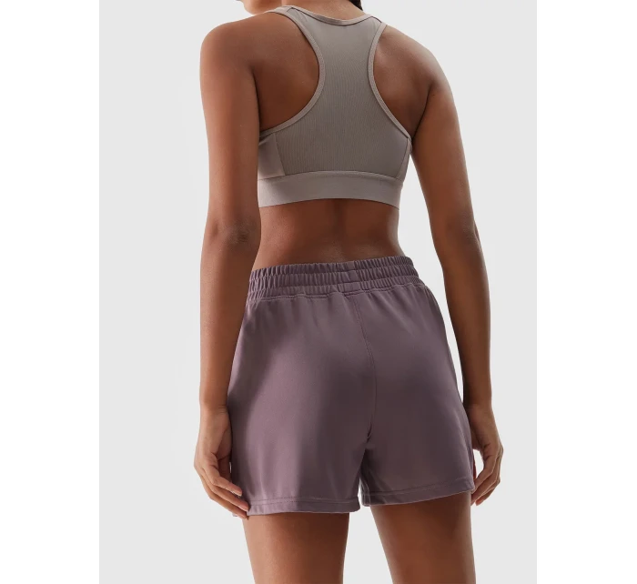 Dámské sportovní rychleschnoucí šortky 4F - světle hnědé