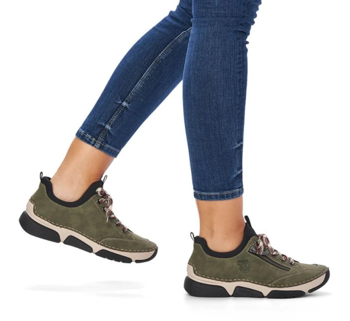 Pohodlná polobotka Rieker W RKR610 zelená