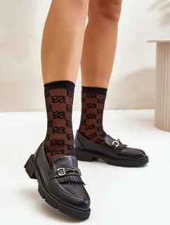 Dámské Mokasíny S Ozdobou Eko Kůže Černé model 21670538 - Boto