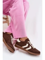 Dámské tenisky z eko semiše čokoládové model 22027752 - EVENTO