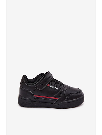 Dětské boty Sneakers na suchý zip LOTTO NANDU 2600310K Černé Dětské boty Sneakers na suchý zip LOTTO NANDU 2600310K Černé