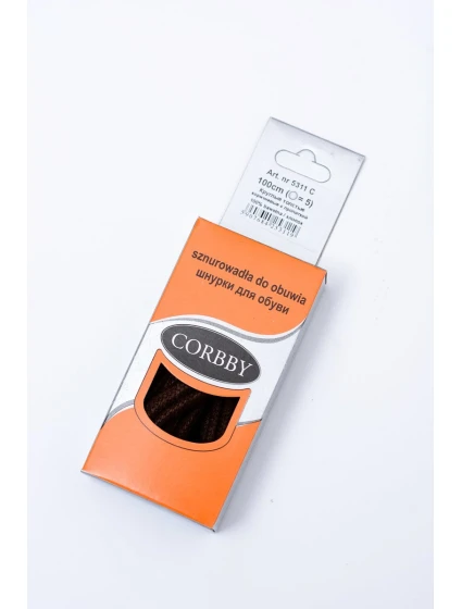 Corbby Hnede voskované silné Tkaničky