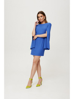 K190 Mini šaty s dělenými rukávy - modré