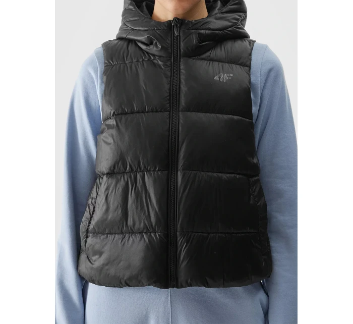 Dámská péřová vesta s výplní ze syntetického peří 4F 