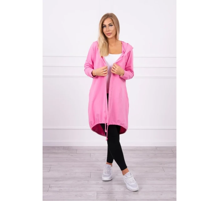 Světle růžový plášť s potiskem