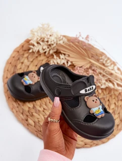 Dětské pěnové žabky s ozdobou Černé Opleja