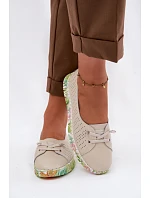 Kožené dámské polobotky model 22100343 Béžové - S.Barski Kožené dámské polobotky model 22100343 Béžové - S.Barski