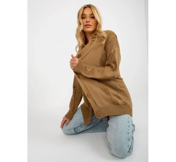 Dámský kardigan LC SW model 18140213 velbloudí - FPrice