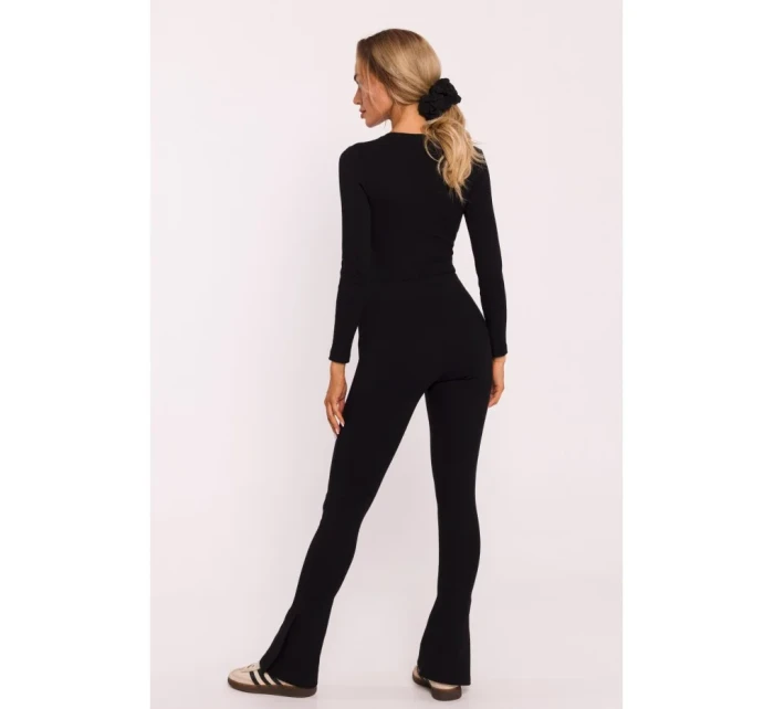 Žebrované legíny s nohavicí černé model 20515073 - Moe Žebrované legíny s nohavicí černé model 20515073 - Moe