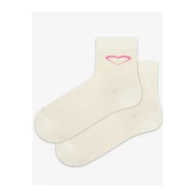 TENKÉ PONOŽKY BARVA 2-6 LET DÍVKY OFF WHITE 24-26