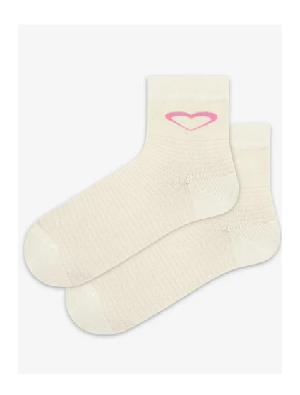 TENKÉ PONOŽKY BARVA 2-6 LET DÍVKY OFF WHITE 24-26