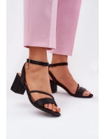 Sandály na podpatku model 213009 Step in style Sandály na podpatku model 213009 Step in style