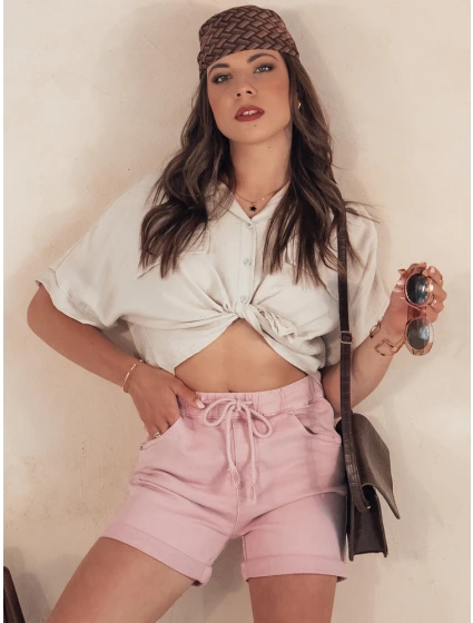Dámské šortky BEACH růžové Dstreet model 21977934 - FashionStreet