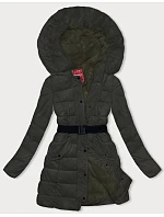 Péřová dámská zimní bunda v army barvě model 21245983 - LHD Péřová dámská zimní bunda v army barvě model 21245983 - LHD