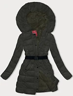 Dámská péřová zimní bunda army (2M-007)
