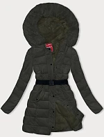 Dámská péřová zimní bunda army (2M-007)