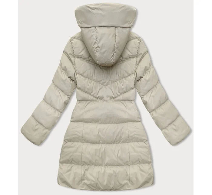 Kurtka damska z kapturem jasny beż model 21318846 - J.STYLE Kurtka damska z kapturem jasny beż model 21318846 - J.STYLE