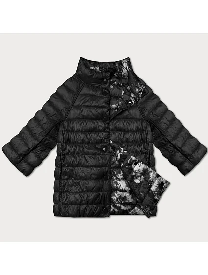 Dámská oboustranná bunda s 3/4 rukávy Minority black/floral (M23-7009-1) Dámská oboustranná bunda s 3/4 rukávy Minority black/floral (M23-7009-1)