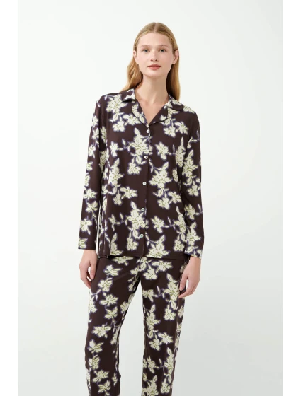 Květinové pyžamo s knoflíky model 20515567 - Vamp