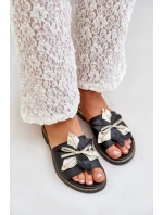 Pantofle S Dekorací Přírodní Kůže Zazoo model 21682375 Černé - Boto Pantofle S Dekorací Přírodní Kůže Zazoo model 21682375 Černé - Boto