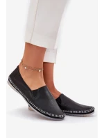Kožené Baleríny model 21693631 Černé - Maciejka