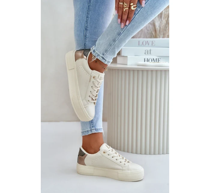 Zateplené Dámské Tenisky Na Platformě Big Star Béžové