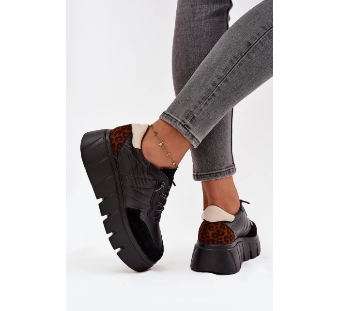 Dámské sportovní tenisky na platformě Vinceza – černé Dámské sportovní tenisky na platformě Vinceza – černé