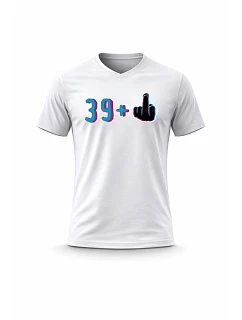Pánské bavlněné tričko s potiskem - 39+1 - bílé