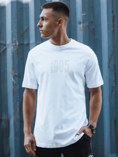 Pánské bílé tričko s potiskem FashionStreet RX5519