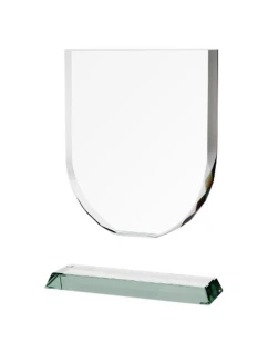 Skleněná trofej s matným podstavcem