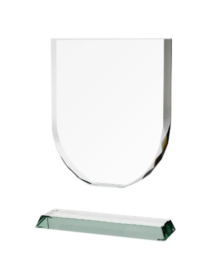 Skleněná trofej s matným podstavcem