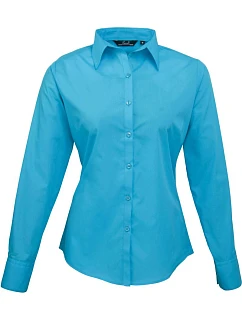 Premier PR 300 Popelínová halenka s dlouhým rukávem 39.0300 turquoise
