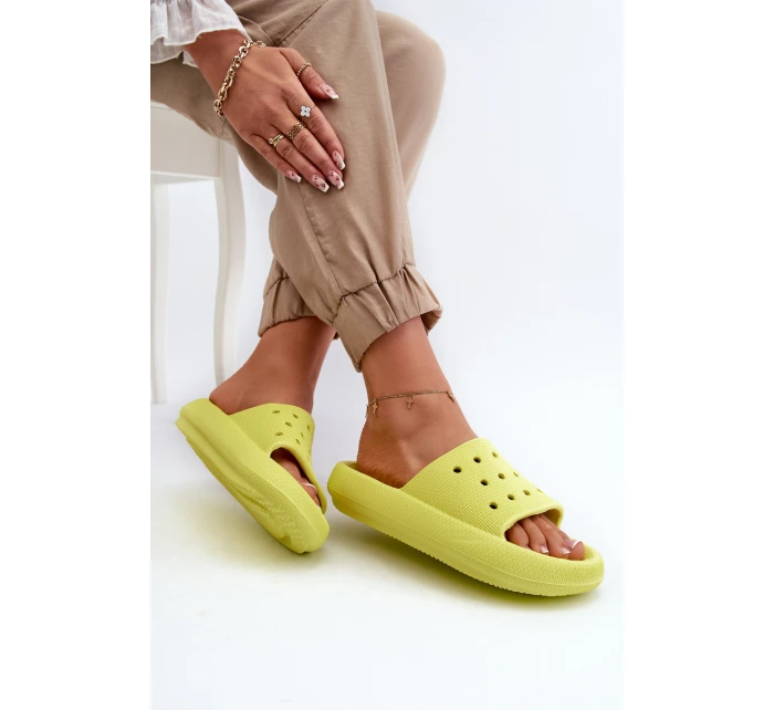 Dámské pěnové klínky na tlusté podrážce limetka Beula Dámské pěnové klínky na tlusté podrážce limetka Beula