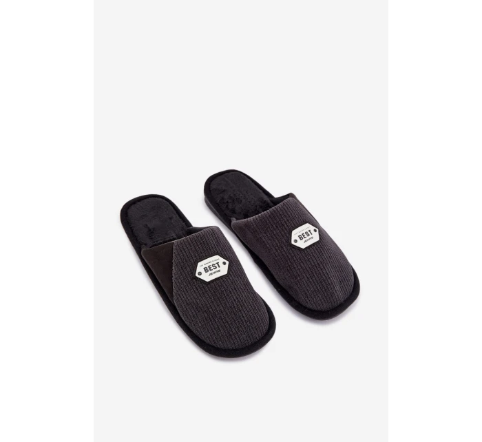 Pánské nazouváky s nášivkou Presine – černé