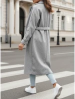 Dámský oversize kabát dlouhý šedý Dstreet model 21982236 - FashionStreet