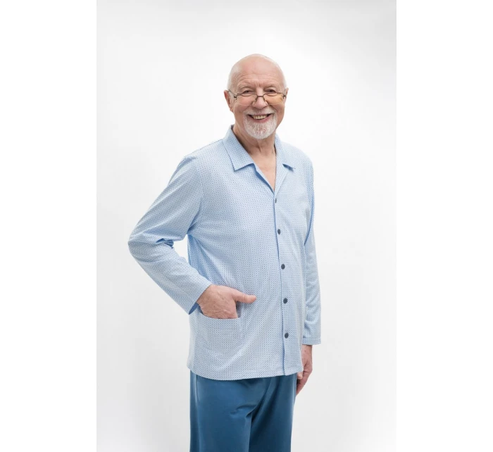 Pánské pyžamo Martel 403 Antoni III délka/r 3XL-4XL pyžamo na zip Pánské pyžamo Martel 403 Antoni III délka/r 3XL-4XL pyžamo na zip