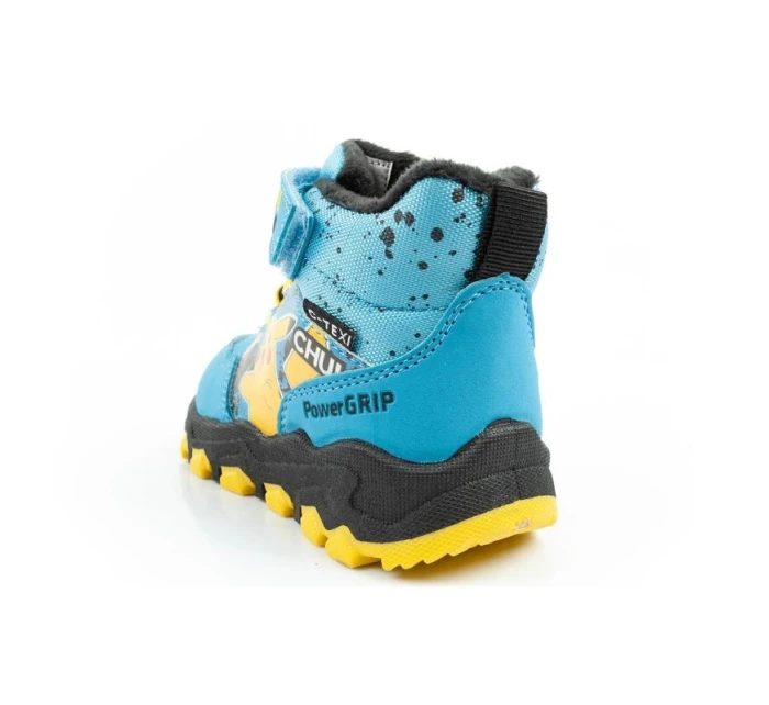 model 21420770 dětské zimní kotníkové boty zateplené nepromokavé modré - Leomil