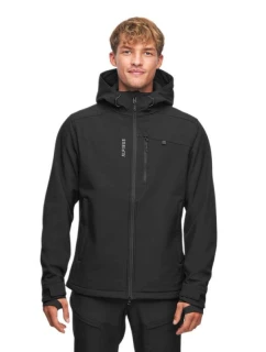 Alpinus ASO pánská větruodolná softshellová bunda do deště Black - FF18965