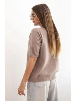 Dámský svetr z viskózy s krátkým rukávem fango Dámský svetr z viskózy s krátkým rukávem fango