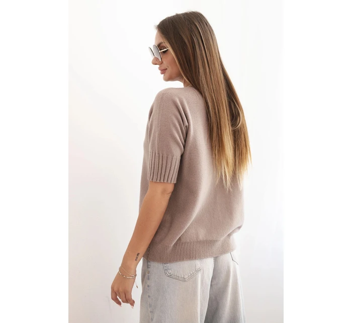 Dámský svetr z viskózy s krátkým rukávem fango Dámský svetr z viskózy s krátkým rukávem fango