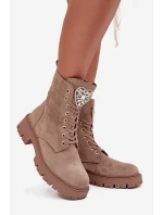 Dámské workery s krystaly na jazyku béžové Rosira Dámské workery s krystaly na jazyku béžové Rosira