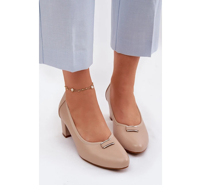 Lodičky na podpatku Vinceza béžové Lodičky na podpatku Vinceza béžové
